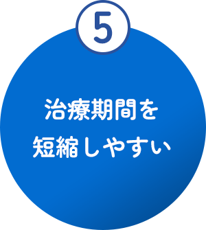 治療期間を短縮しやすい